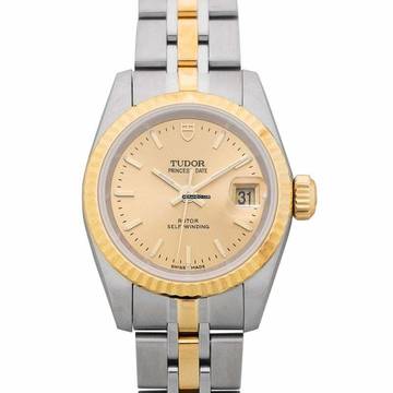  Tudor Prince Date 92413-62433-CHAMP - Princess Date Automatic Gold-tone Dial Stainless Steel Ladies Watch </h1> 