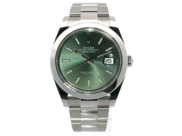  Rolex Datejust 41 Ref. 126300 Edelstahl Mintgrün Oyster-Band </h1> 