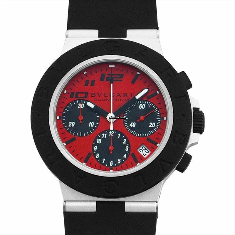 Bulgari Bulgari 103701 - Bvlgari Bvlgari Automatic Red Dial Aluminum Men's Watch </h1>