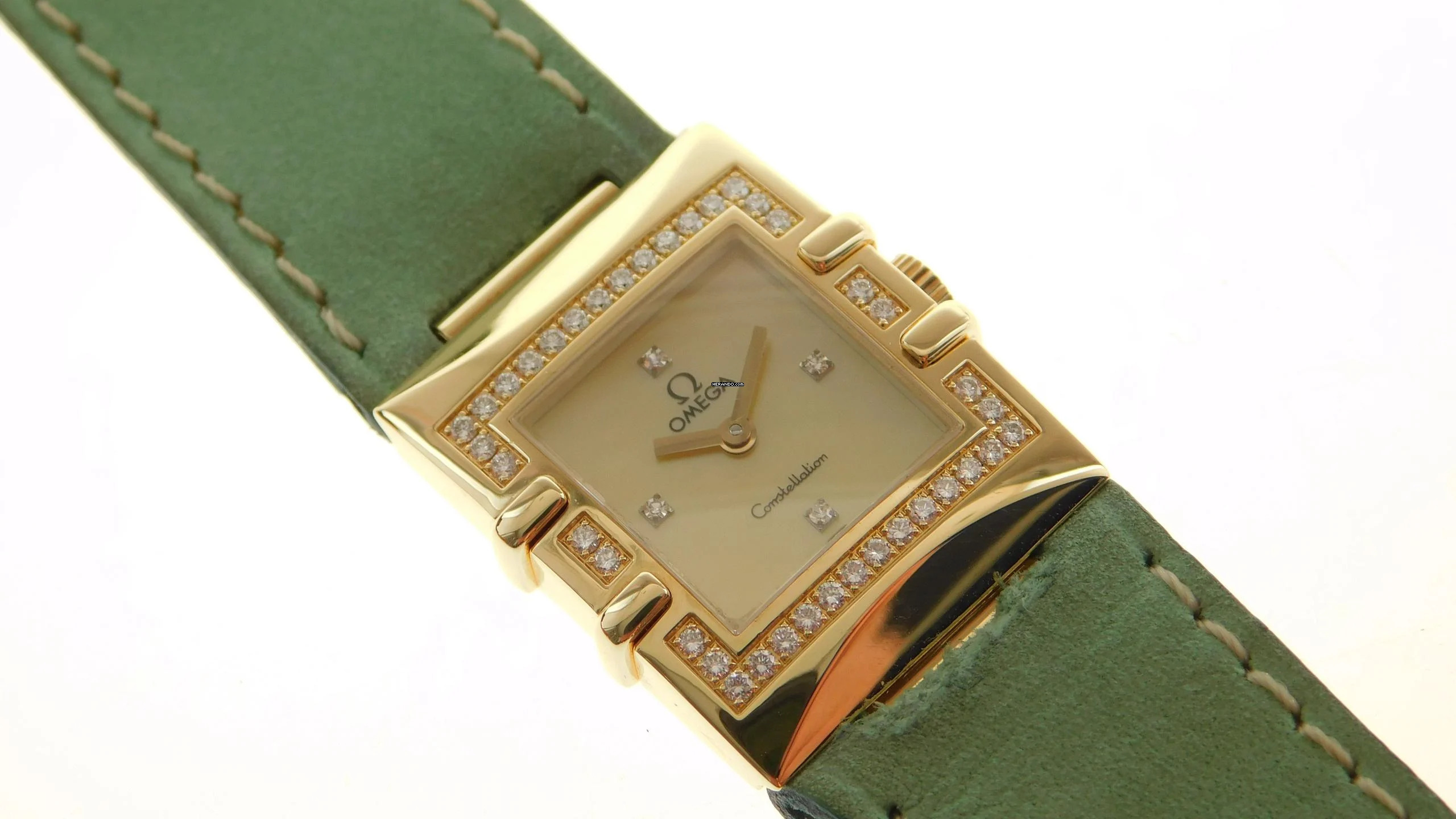 Omega Constellation 18 Karat Gelbgold mit original Brillantbesatz M.O.P im Traumzustand 24 mm