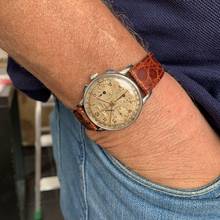 Thumbnail von Marvin Chronograph Dato Compax Tropical dial Valjoux 72C 1950’s </h1>