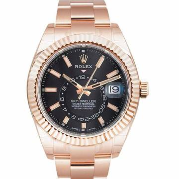  Rolex Sky-Dweller 326935 - Sky-Dweller Dark Rhodium Automatic Men's 18kt Everrose Gold Oyster Watch 326935DR </h1> 