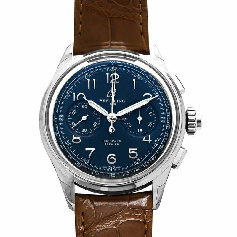 Breitling AB1510171C1P1 - Premier Manual-winding Blue Dial Stainless Steel Men's Watch </h1>