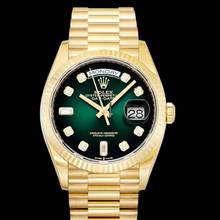 Thumbnail von Rolex Day-Date 128234A Green - Day Date Automatic Green Dial 18kt Yellow Gold Men's Watch </h1>