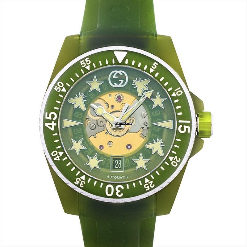 Gucci Dive YA136345 - Dive Automatic Green Dial Stainless Steel Unisex Watch </h1>