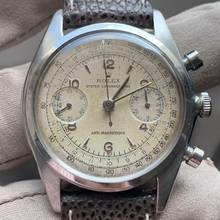 Thumbnail von Rolex Chronograph 4500 Monoblocco Antimagnetic two-body case very rare 1945’s </h1>