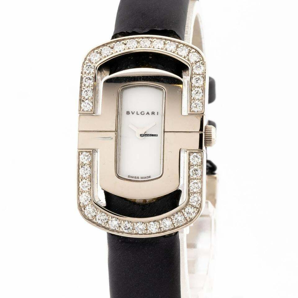 Bulgari Parentesi Ref.PAW35G 750/18K Weißgold Quarz Diamanten 22 mm </h1>