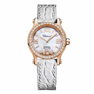  Chopard Happy Sport 274893-5010 - Happy Sport Automatic Pink Dial Rose Gold Ladies Watch </h1> 