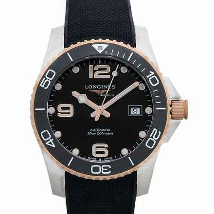 Longines HydroConquest L37813589 - HydroConquest Automatic Black Dial Stainless Steel Men's Watch </h1> 