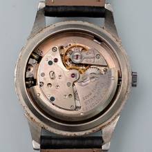 Thumbnail von Movado Calendomatic Triple date 16207 black dial Steel 1950’s </h1>