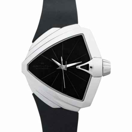  Hamilton Ventura H24105330 - Ventura Automatic Black Dial Stainless Steel Men's Watch </h1> 