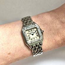 Thumbnail von Cartier Panthère 23mm Quartz Steel 0.32TCW DIAMOND Watch </h1>
