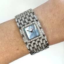 Thumbnail von Cartier Panthère RUBAN Quartz Steel ~1.32TCW DIAMOND Watch Blue MOP Dial  </h1>