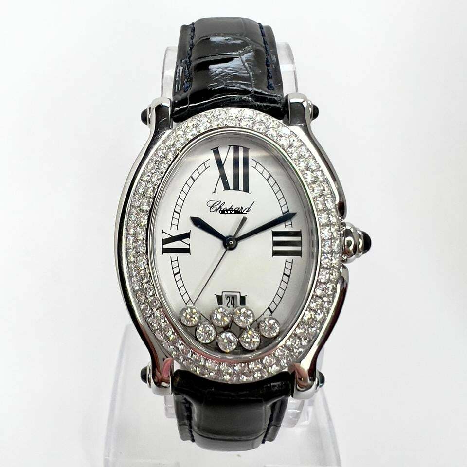 Chopard Happy Sport 30mm Quartz Steel 7 Floating DIAMONDS ~3TCW Diamond Watch </h1>