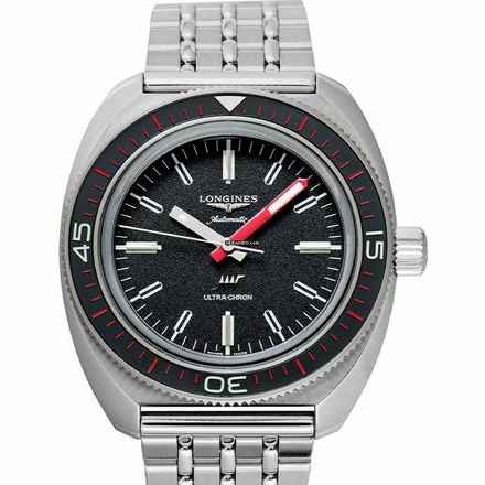  Longines L28364529 - Ultra-Chron Automatic Black Dial Stainless Steel Men's Watch </h1> 