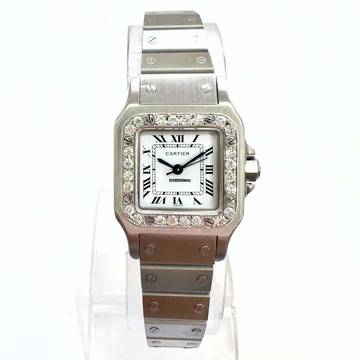  Cartier Santos Galbée 24mm Automatic Steel 0.69TCW Diamond Watch </h1> 