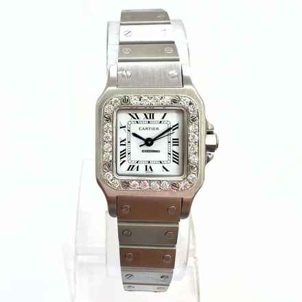  Cartier Santos Galbée 24mm Automatic Steel 0.69TCW Diamond Watch </h1> 