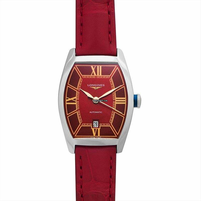 Longines Evidenza L21424092 - Longines evidenza Automatic Red Dial Stainless Steel Ladies Watch </h1>