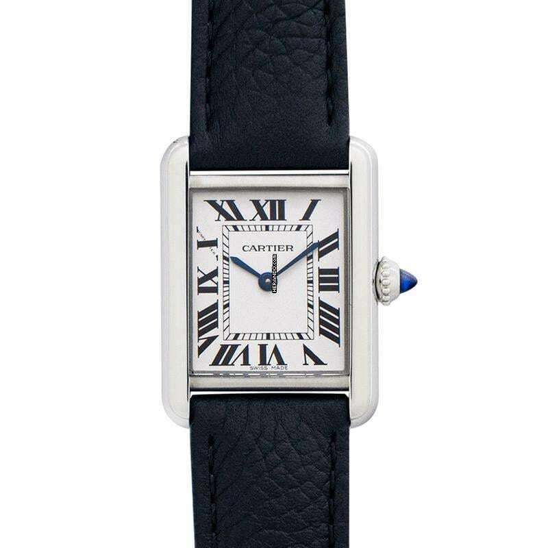 Cartier Tank WSTA0042 - Tank Quartz White Dial Stainless Steel Ladies Watch </h1>