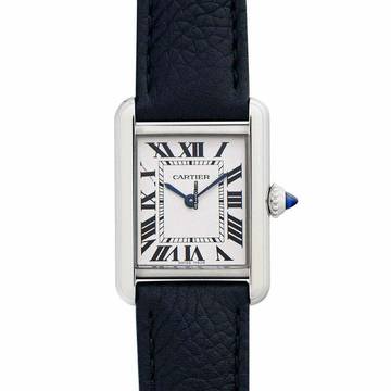  Cartier Tank WSTA0042 - Tank Quartz White Dial Stainless Steel Ladies Watch </h1> 