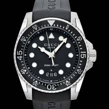 Thumbnail von Gucci Dive YA136204B - Dive Quartz Black Dial Stainless Steel Men's Watch </h1>