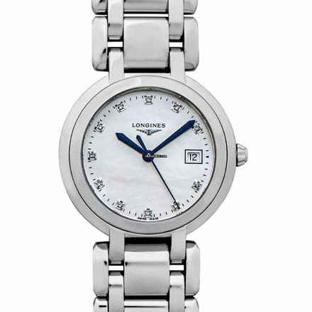  Longines PrimaLuna L81124876 - PrimaLuna Quartz White Mother of Pearl Dial Diamond Ladies Watch </h1> 