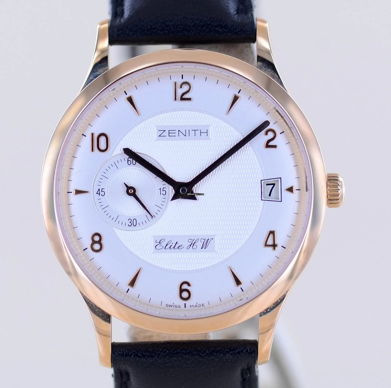 Zenith Elite Class Elite 37 Gold 18K Klassiker Hadn Wind Date Dresswatch </h1>