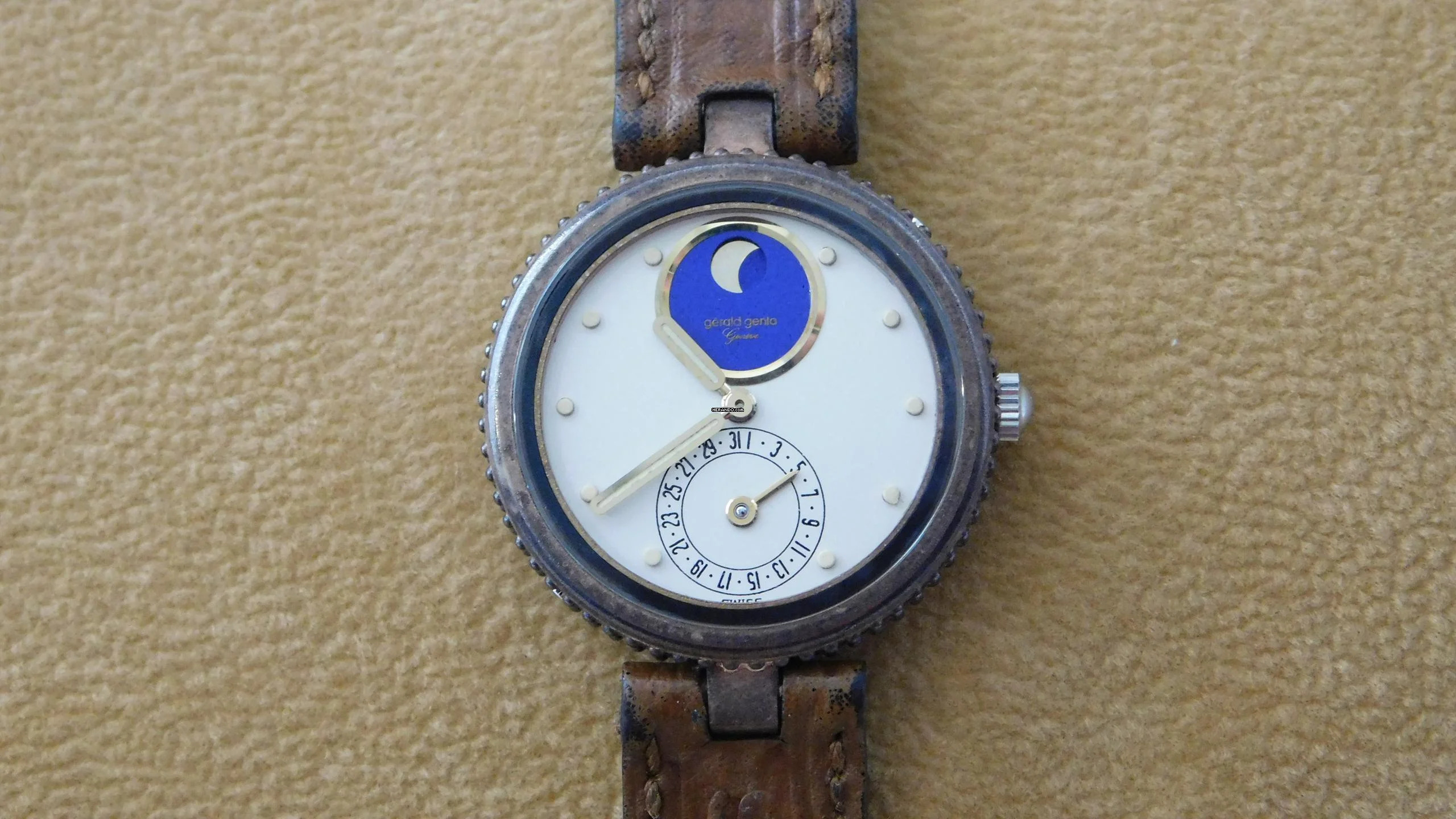 Gérald Genta Gefica Lady Moonwatch Bronze 26 mm mit Mondphase und Kalender </h1>