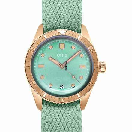  Oris Divers 01 733 7771 3157-07 3 19 03BRS - Divers Automatic Green Dial Bronze Ladies Watch </h1> 