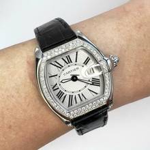 Thumbnail von Cartier Roadster Quartz Steel 31mm 0.75TCW DIAMOND Watch </h1>