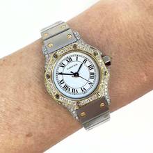 Thumbnail von Cartier Santos OCTAGON 25mm Automatic 2 Tone 1.5TCW DIAMOND Watch  </h1>