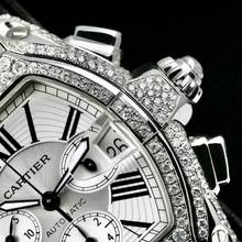 Thumbnail von Cartier Roadster Chronograph 2618 Automatic 42mm Steel ~4TCW DIAMOND Watch </h1>