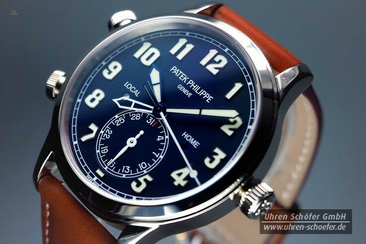 PATEK PHILIPPE CALATRAVA PILOT TRAVEL TIME Weißgold