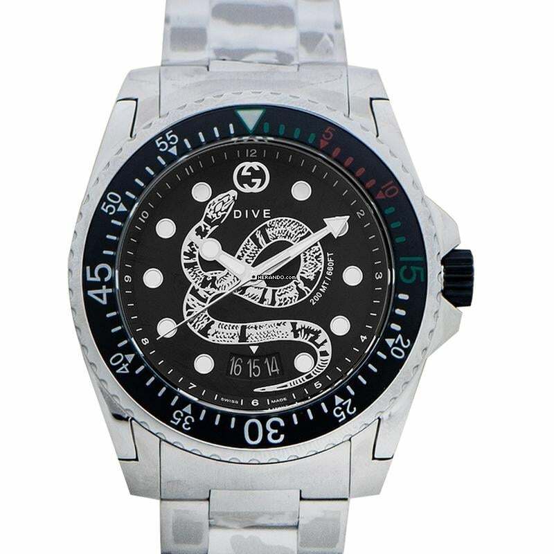 Gucci Dive YA136218 - Dive Quartz Black Dial Men's Watch </h1>