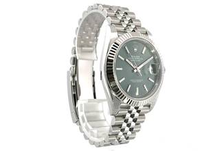 Thumbnail von Rolex Datejust 41 Edelstahl Weißgold 126334 Mint Green Jubile-Band </h1>