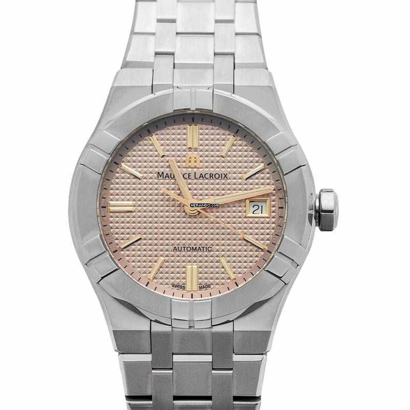 Maurice Lacroix AIKON AI6007-SS002-731-1 - Aikon Automatic Pink Dial Stainless Steel Unisex Watch </h1>