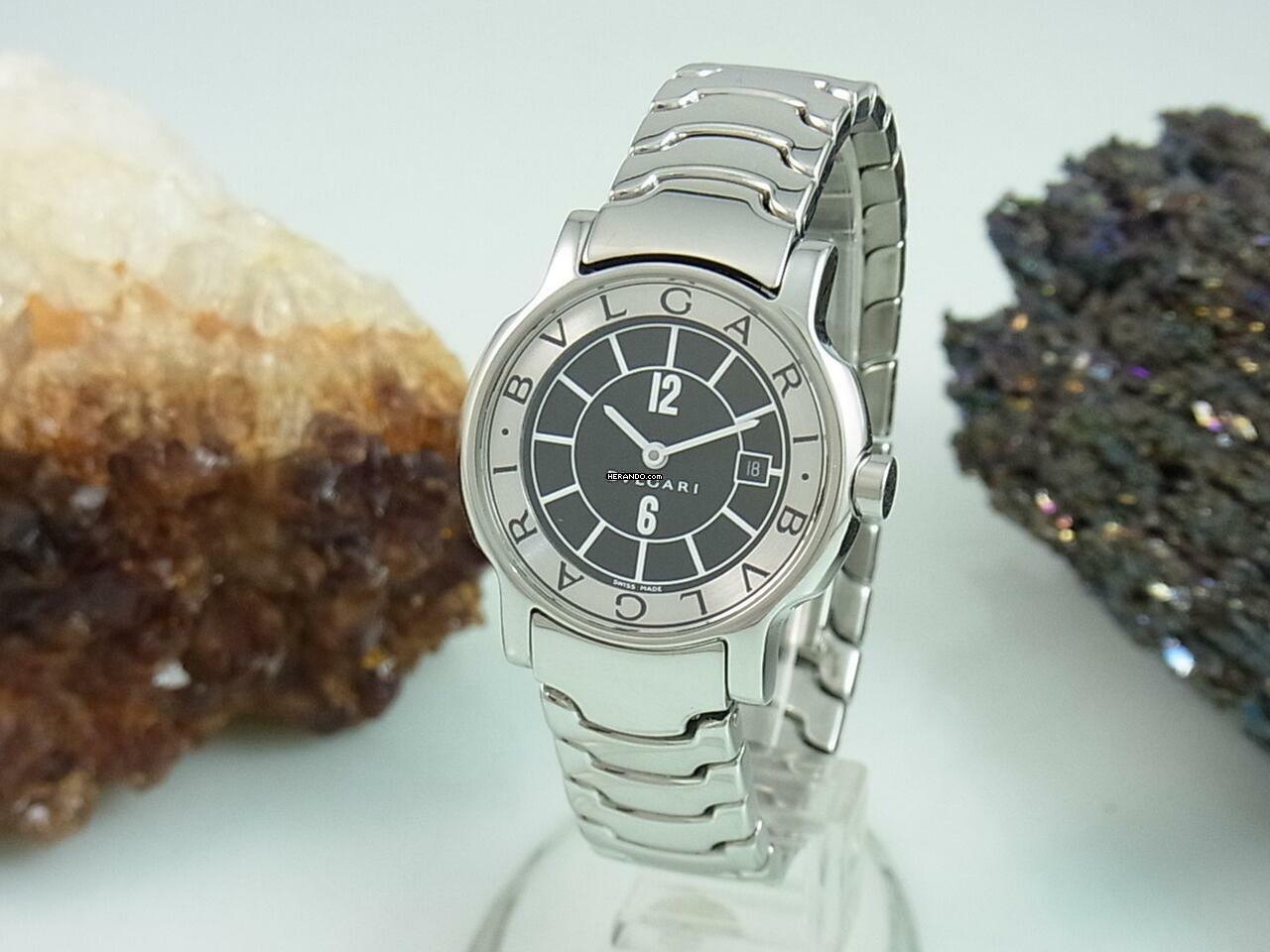 Bulgari Solotempo Lady Saphirglas Edelstahl Damenuhr | St-29-s | 29 Mm </h1>