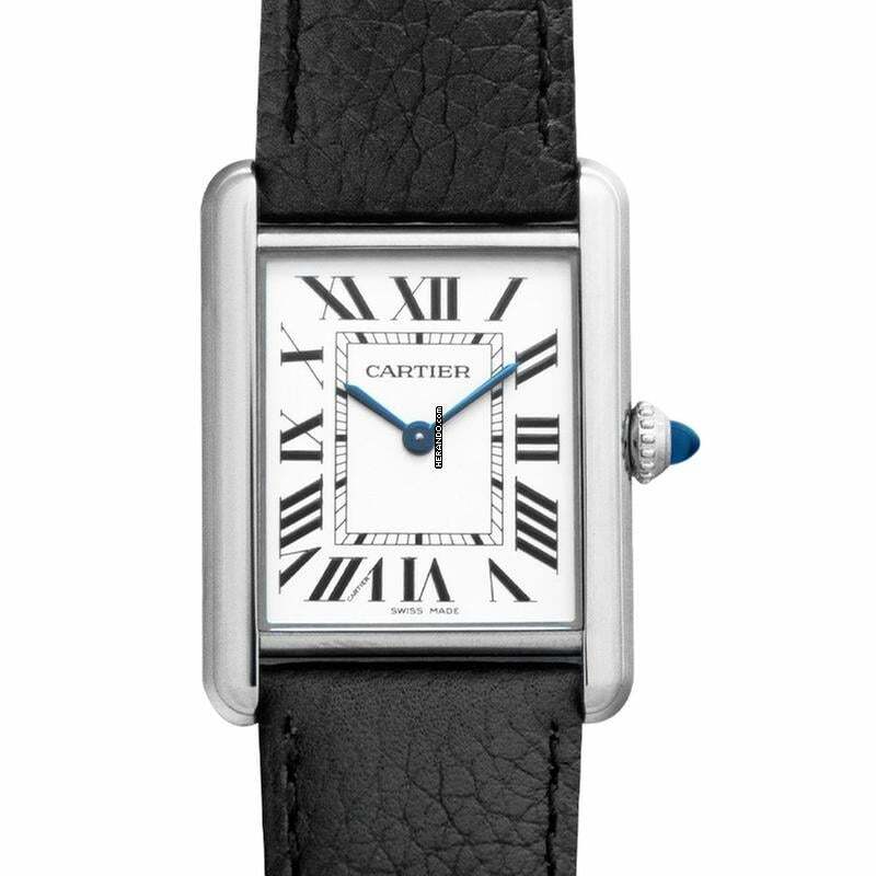 Cartier Tank WSTA0041 - Tank Quartz Silver Dial Stainless Steel Ladies Watch </h1>