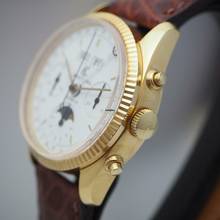 Thumbnail von Breitling AC Cobra Chronograph Calendar Moon Valjoux 726 Gold 18k/750 very rare </h1>