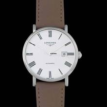 Thumbnail von Longines Elegant L49114110 - The Longines Elegant Collection Automatic White Dial Stainless Steel Men's Wat </h1>
