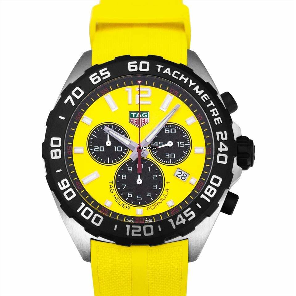 TAG Heuer Formula 1 Quarz CAZ101AM.FT8054 - Formula 1 Quartz Yellow Dial Stainless Steel Men's Watch </h1>