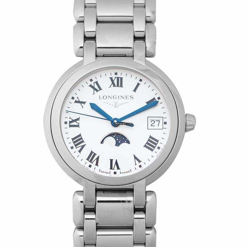 Longines PrimaLuna L81164716 - PrimaLuna Quartz Silver Dial Ladies Watch </h1>