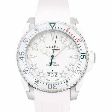  Gucci Dive YA136337 - Dive Quartz White Dial Stainless Steel Men's Watch </h1> 