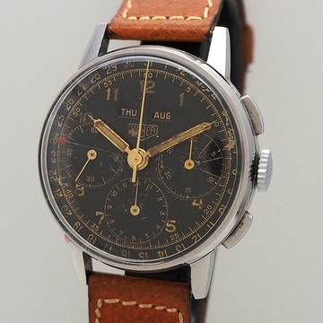  Heuer Vollkalender Chronograph Vintage Valjoux 72c </h1> 
