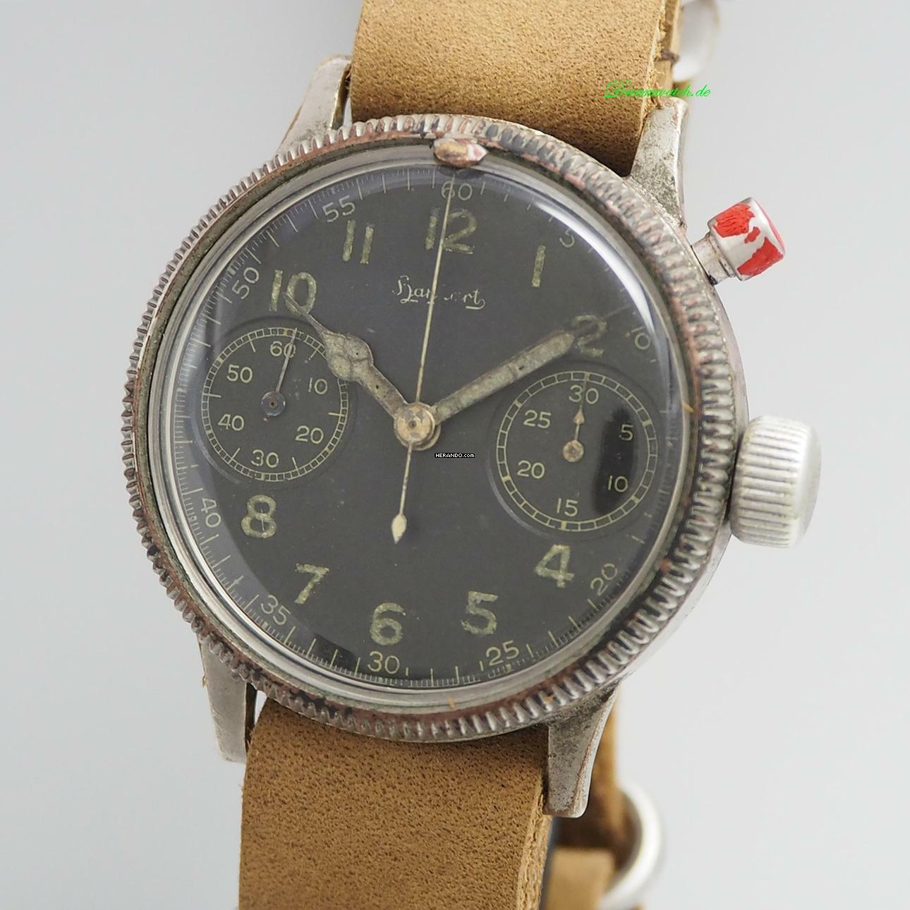 Hanhart Vintage Monopusher Eindrücker Chronograph WW2 Cal.40/50 </h1>