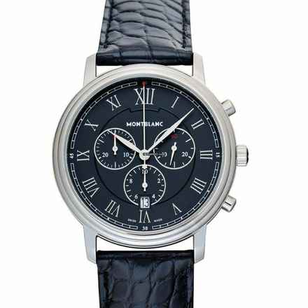  Montblanc Tradition 117047 - Tradition Quartz Black Dial Stainless Steel Men's Watch </h1> 