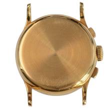Thumbnail von Patek Philippe Chronograph 130 indelible silver dial yellow gold 18KT 1946's </h1>