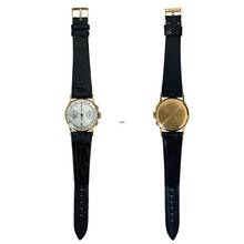 Thumbnail von Patek Philippe Chronograph 130 indelible silver dial yellow gold 18KT 1946's </h1>