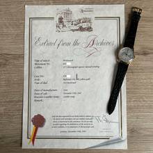 Thumbnail von Patek Philippe Chronograph 130 indelible silver dial yellow gold 18KT 1946's </h1>