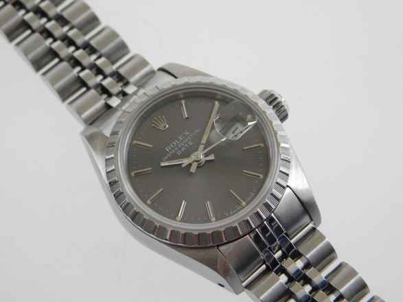  Rolex Oyster Perpetual Lady Date Datejust Stahl 26 mm Saphirglas Ghostdial wie Neu </h1> 